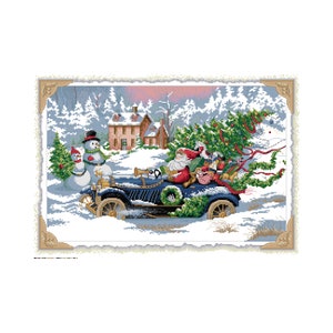 PDF tutorial for &quot;Santa&#39;s car&quot; cross stitch