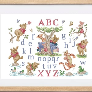 Gráfico de punto de cruz en PDF de "Winnie the Pooh"
