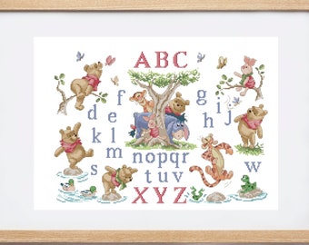 Gráfico de punto de cruz en PDF de &quot;Winnie the Pooh&quot;