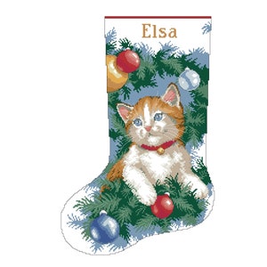 PDF tutorial for cross stitch &quot;kitten&quot; boot