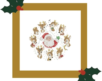 Tutorial en PDF para punto de cruz &quot;El reno de Papá Noel&quot;