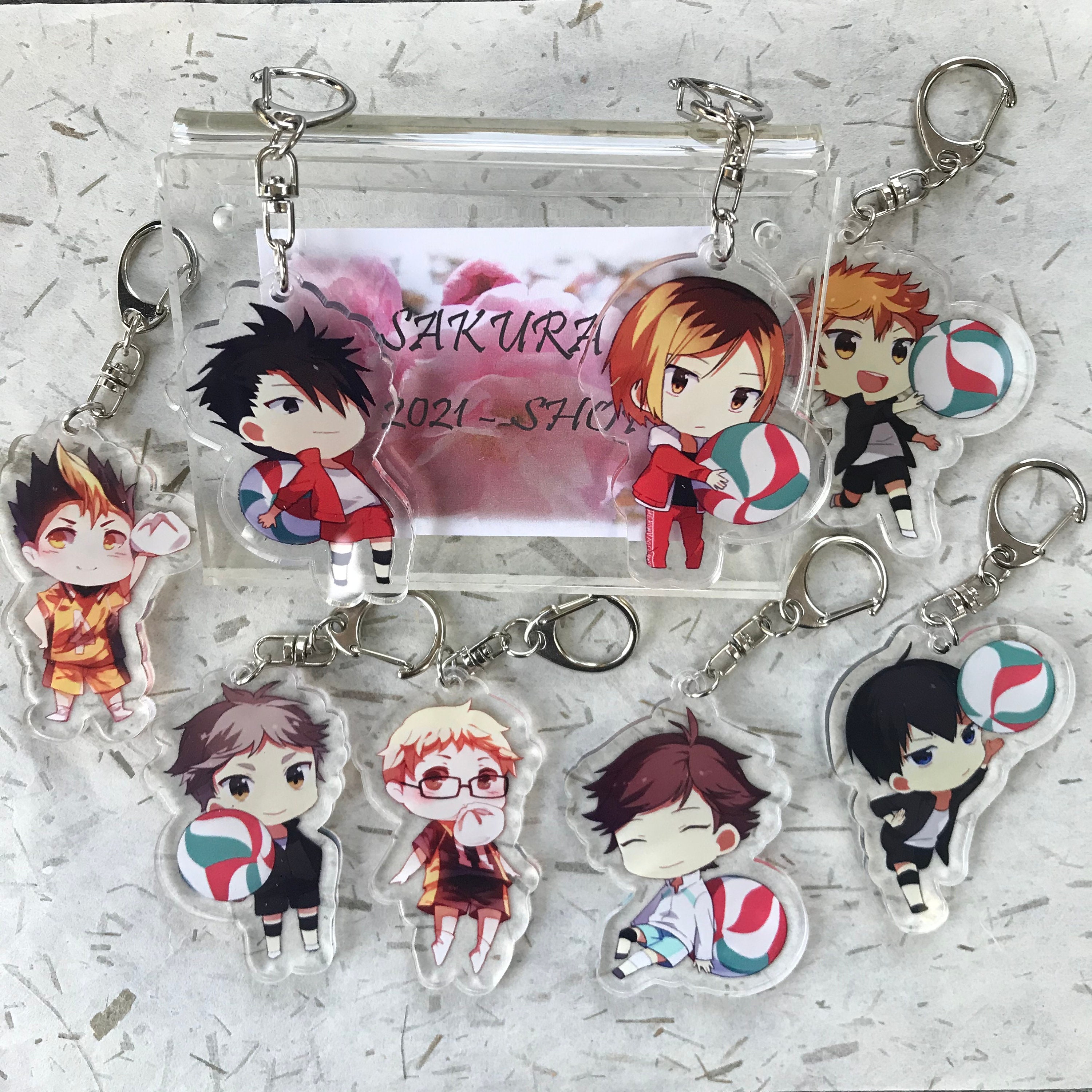 Haikyuu Haikyu Keychain Haikyuu Keyrings Etsy Canada