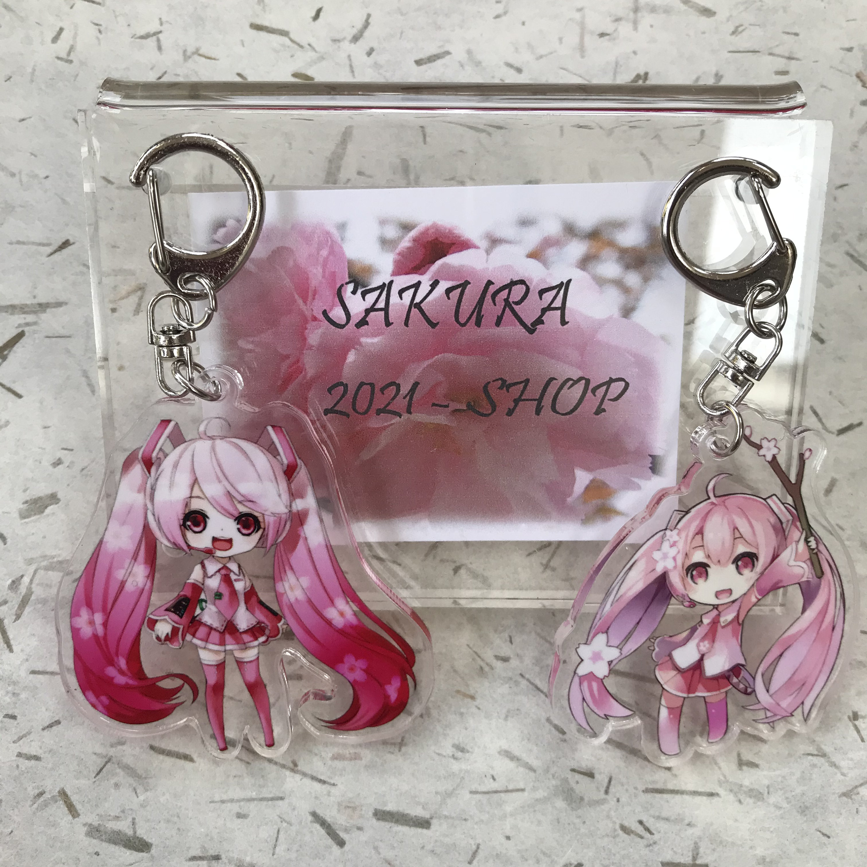 Hatsune Miku VOCALOID Sakura Miku Anime Rubber Strap Bag Charm Keychain