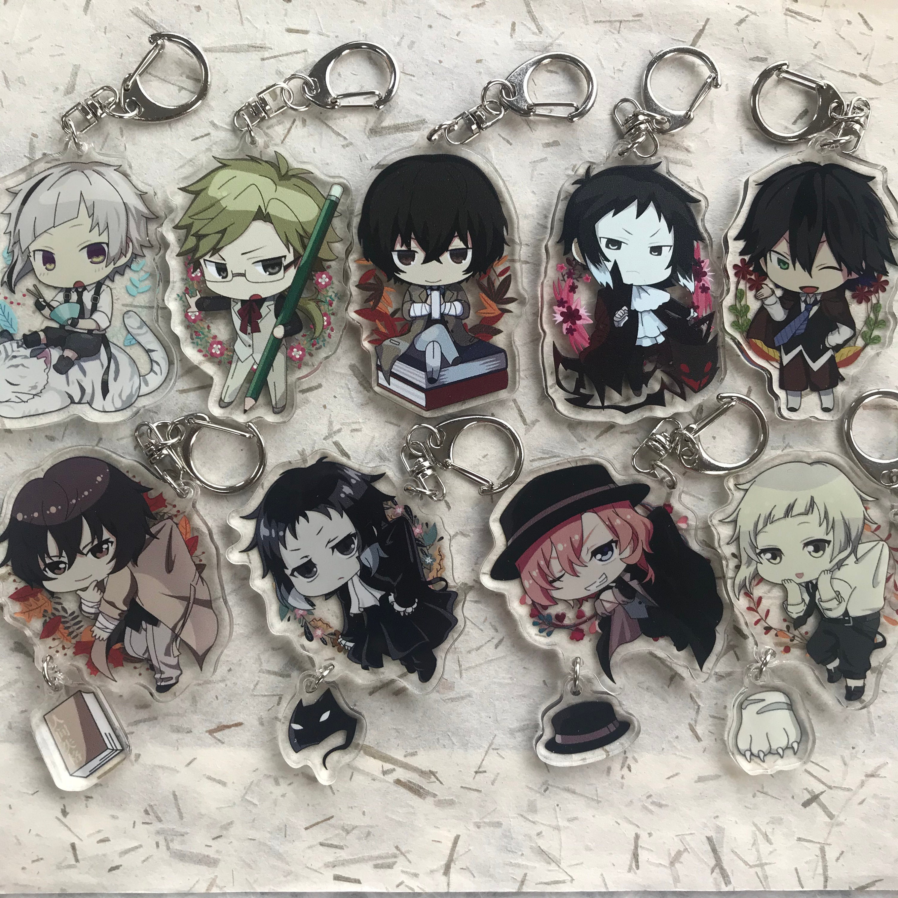 Bungou Stray Dogs keychain, Bungou Stray Dogs charms,bungo stray dogs…