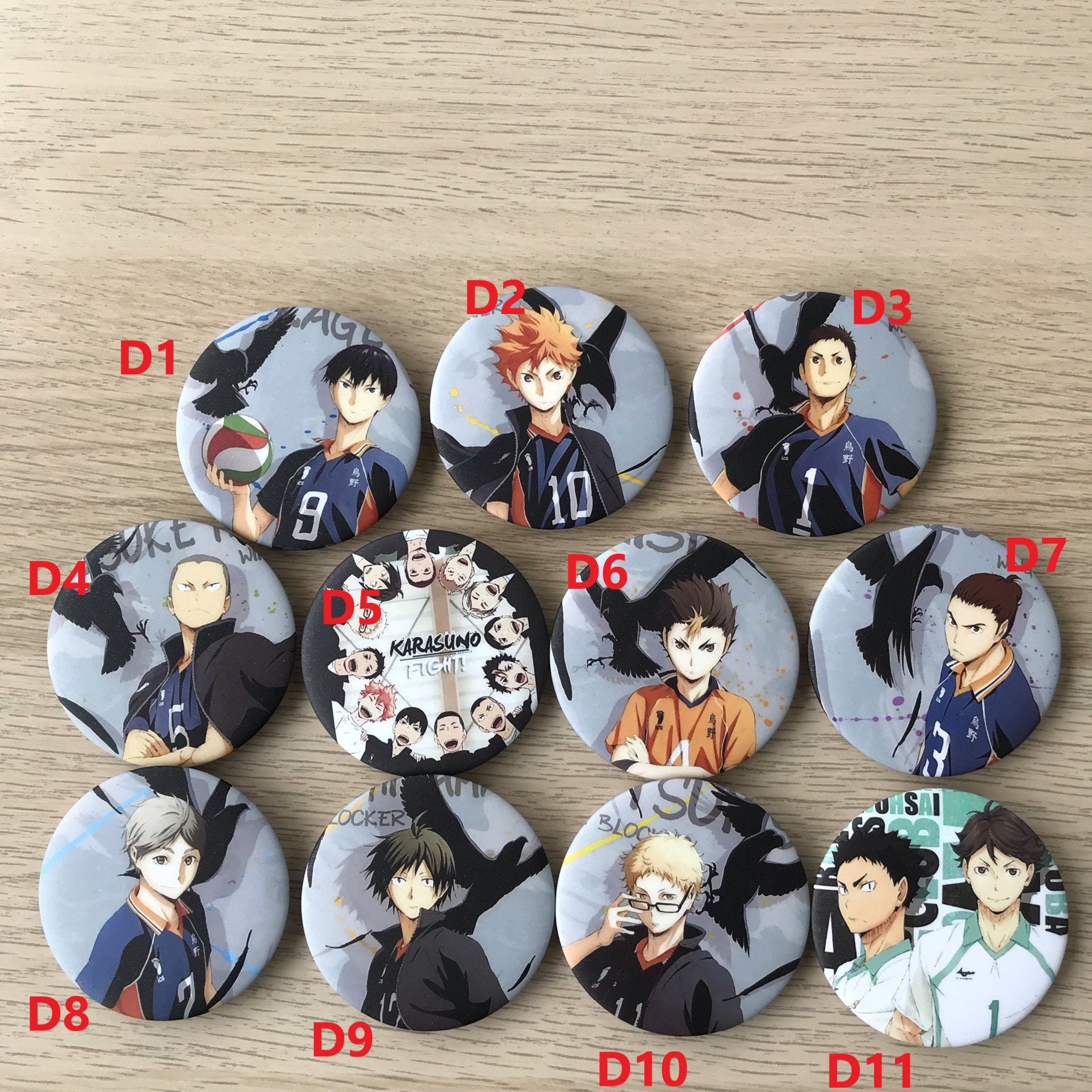 Haikyuu Haikyu Pins Haikyuu Badges Etsy UK