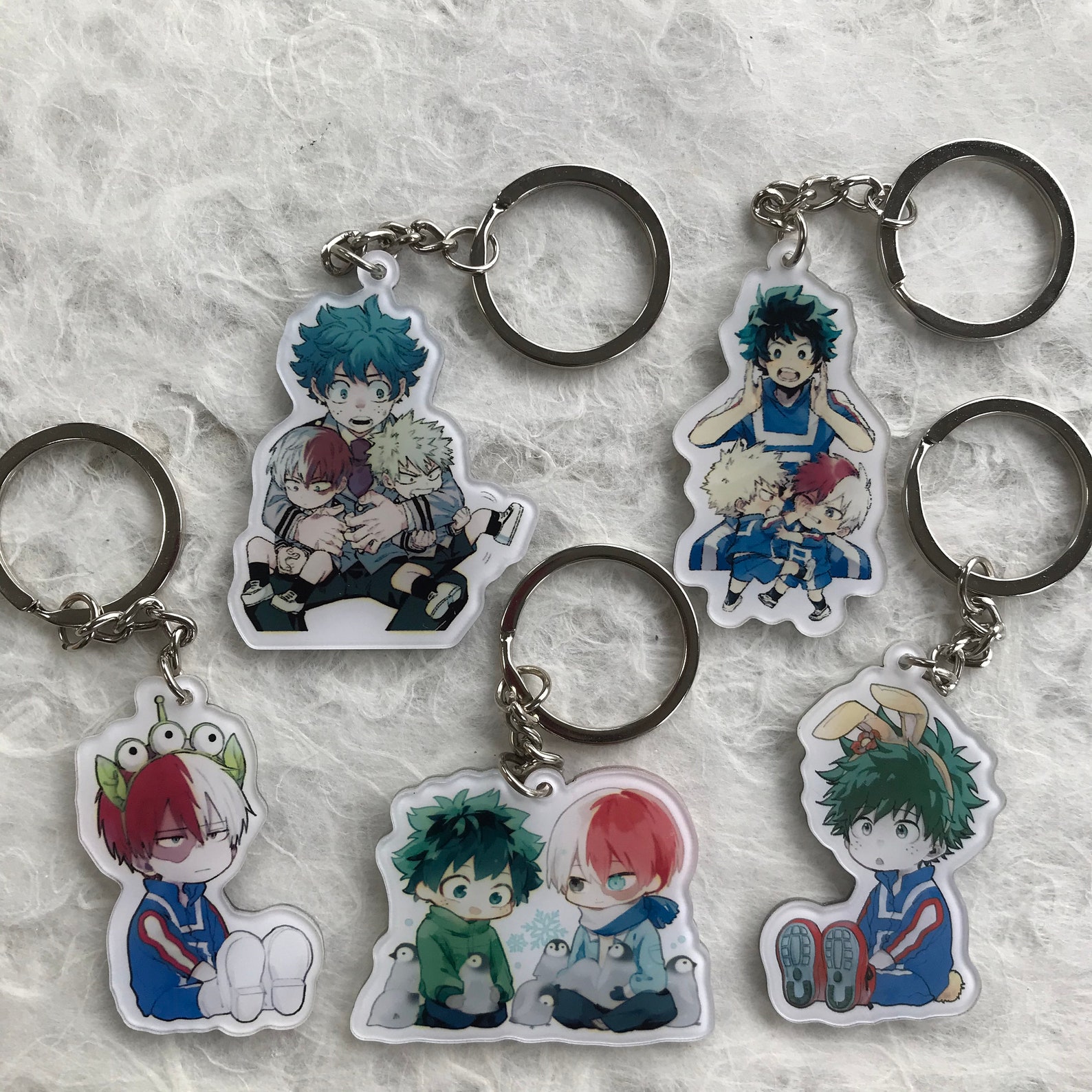 My hero academia keyrings MHA keychain manga keyrings Etsy