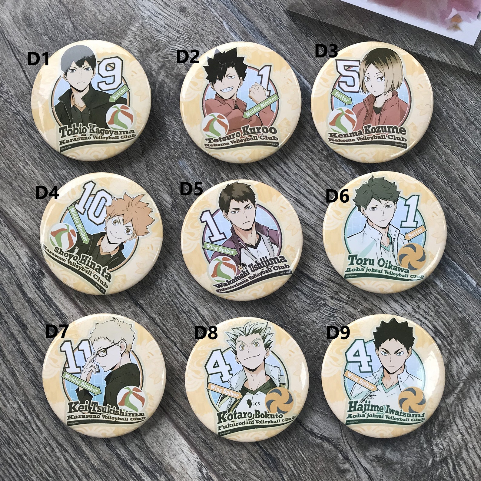 Haikyuu haikyu pins haikyuu badges Etsy