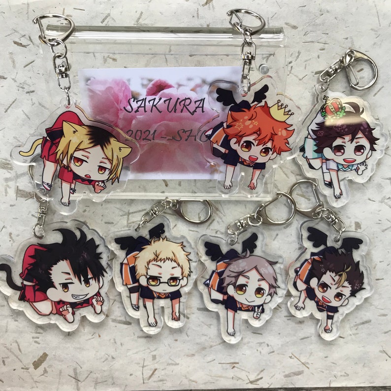 Haikyuu Haikyu keychain Haikyuu keyrings Etsy