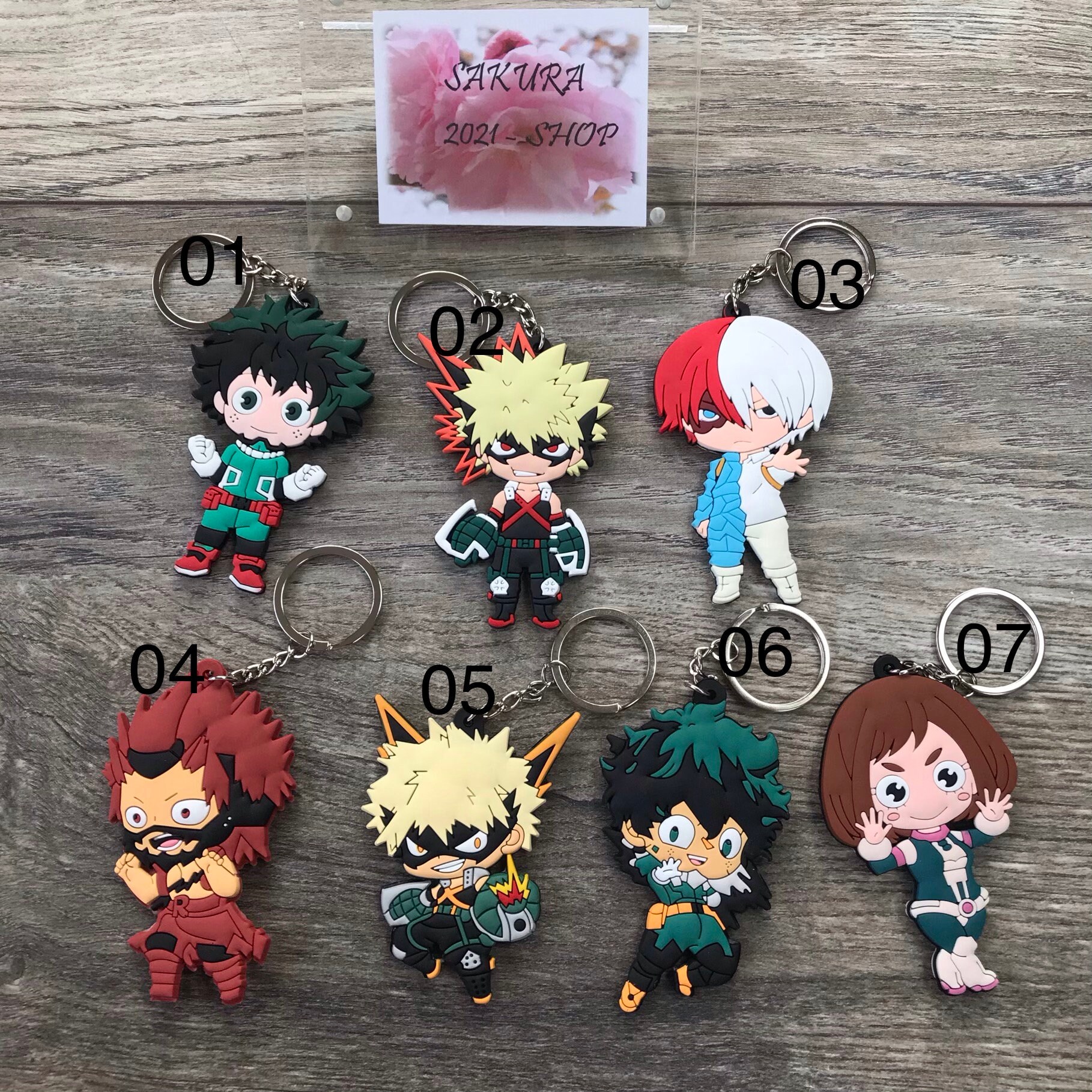 My hero academia keyrings, MHA keychain, manga keyrings