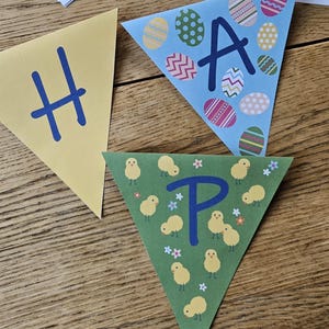Bandierine di Pasqua, striscioni di carta stampabili, ghirlande (download digitale)