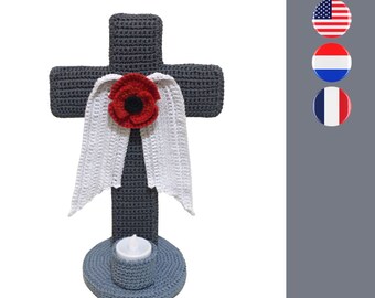 Guardian Cross Häkelanleitung - Guardian Kruis Haakpatron - Modèle de crochet Croix du Gardien