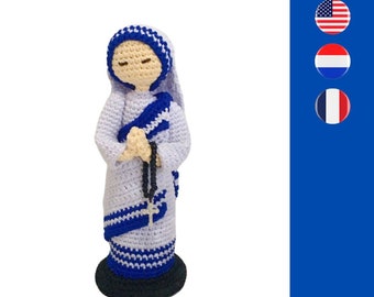 St Mother Teresa of Calcutta crochet pattern - Moeder Teresa haakpatroon - Modèle de crochet Mère Teresa