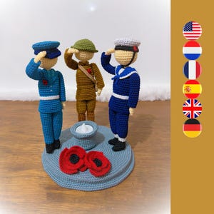 For the fallen armed forces digital soldaat haakpatroon in Nederlands