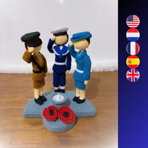 For The Fallen Ladies digital soldier crochet pattern