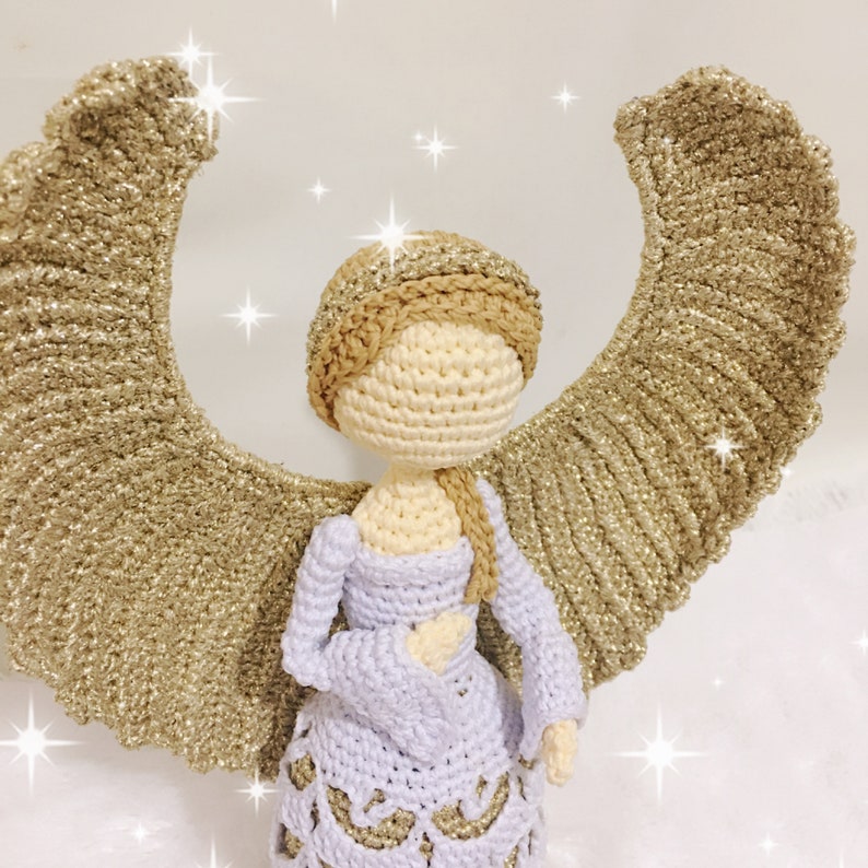 Angelica Christmas Angel crochet pattern Angelica Kerst Engel haakpatroon Modèle crochet Ange Noël Patrón de ganchillo Ángel Navidad image 3