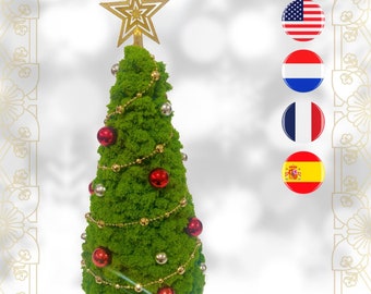 The Crafty Christmas Tree crochet pattern - Kerstboom haakpatroon - Árbol de Navidad de ganchillo - Arbre de Noël au crochet