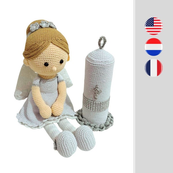 Lola, First Communion Edition doll crochet pattern - Eerste Communie pop haakpatroon - Poupée Première Communion