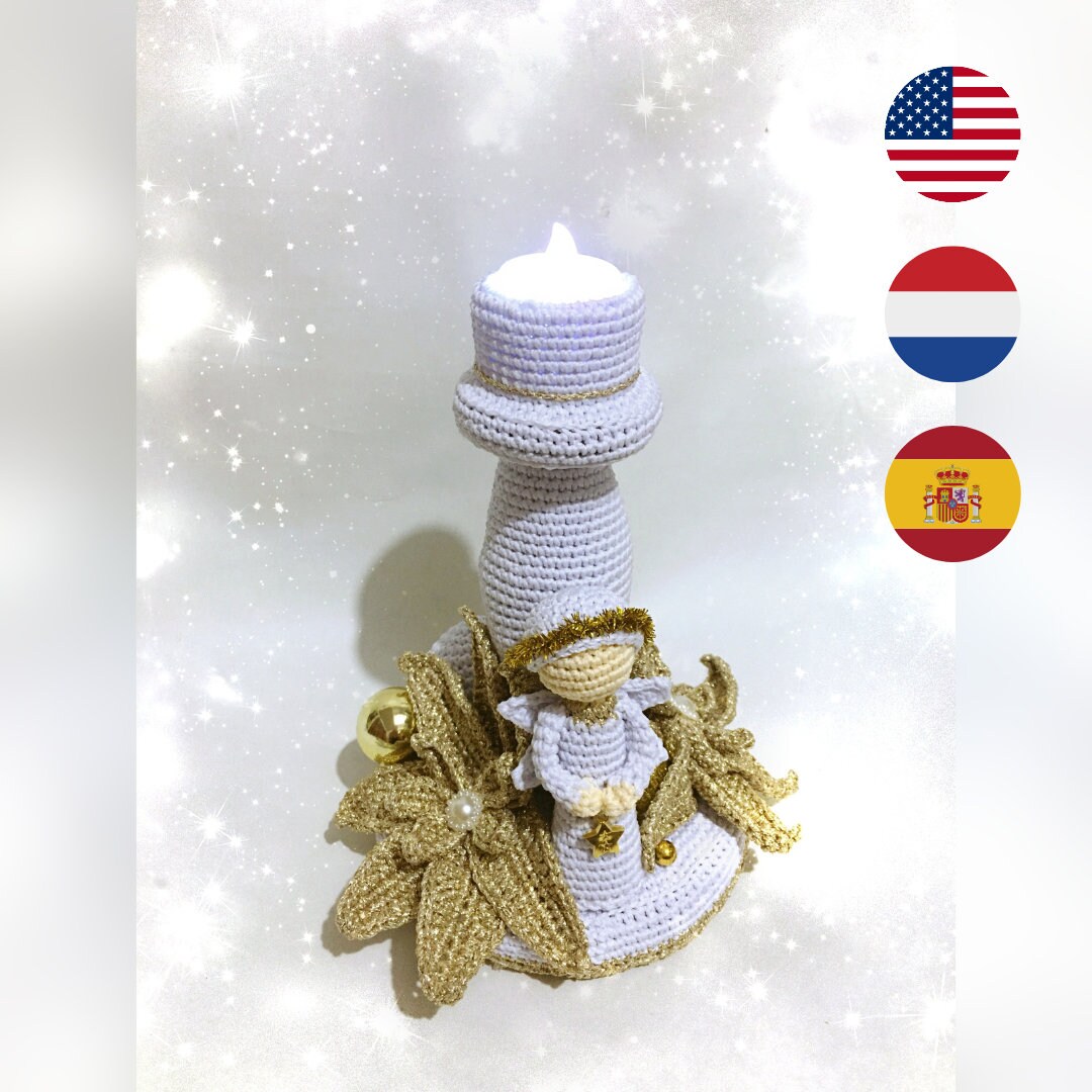 The Gloria Christmas Candle Crochet Pattern De Gloria Kerst Etsy UK