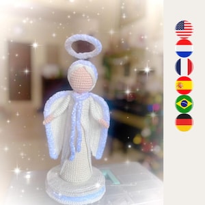 The Honorina angel digital Christmas memorial crochet pattern