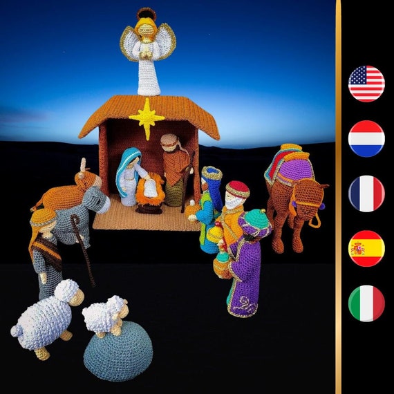 The Craftygenesindonesia Crochet Nativity Set kerststal