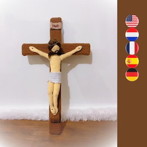 Crucifix crochet pattern - Cross crochet pattern -Jesus crochet pattern -Amigurumi Jesus patroon - Amigurumi cross pattern -Catholic crochet
