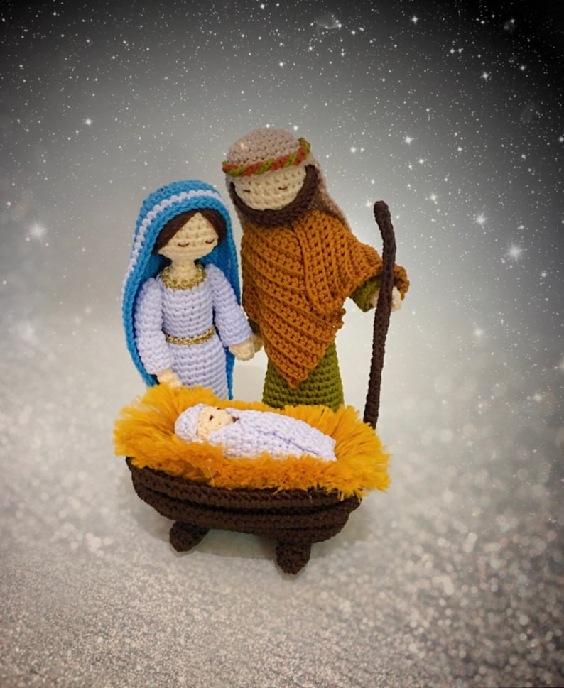 The Craftygenesindonesia Crochet Nativity Set Kerststal haakpatroon Modèle crèche au crochet Pesebre de ganchillo Presepe a uncinetto image 2