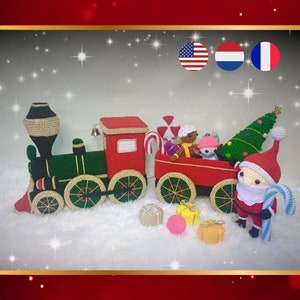 The Crafty Christmas Train crochet pattern - De Crafty Kerst Trein haakpatroon - Modèle de crochet pour train de Noël