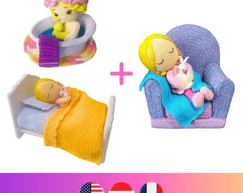 Modèle au crochet pour poupée Lucy Doll - Combo Lucy Pop haakpatroon - Modèle de combo au crochet Poupée Lucy
