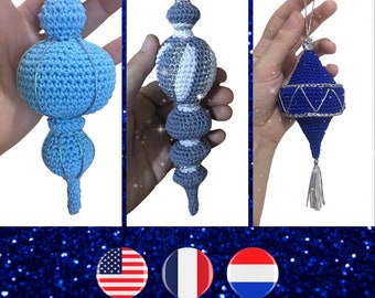 Christmas Ornaments crochet patterns - Kerstballen haakpatronen - Modèles de crochet Ornements de Noël