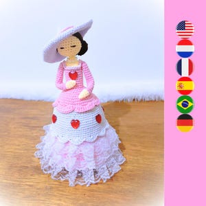 The duchess, Valentine edition digital lady doll crochet pattern