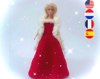 Barbie Christmas dress 1 - Barbie kerst jurk 1 - Vestido de Navidad de Barbie 1 - Robe de Noël de Barbie 1