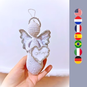 Memorial Angel crochet pattern - Christmas Angel crochet pattern - Amigurumi Christmas Angel - Amigurumi memorial angel