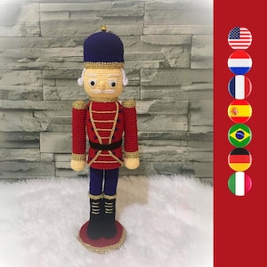 Crafty Nutcracker crochet pattern - Christmas decor crochet - Easy nutcracker crochet pattern - Amigurumi nutcracker pattern