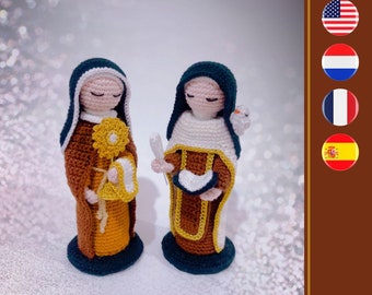 St Clara & St Teresa of Avila crochet pattern - haakpatroon - modèle de crochet - Santa Clara Santa Teresa de Ávila patrón de ganchillo