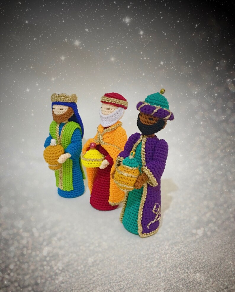 Nativity Set 2 Three Wise Men crochet pattern Drie Koningen haakpatroon image 2