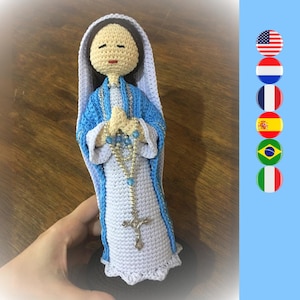 The Blessed Mary crochet pattern - Virgin Mary crochet pattern - Holy Saint Mary crochet pattern - Our Lady amigurumi - Catholic crochet