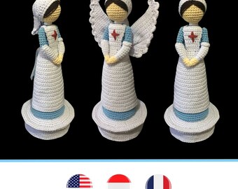 Patrón de crochet para las enfermeras - Voor De Verpleegsters haakpatroon - Modèle de crochet pour infirmière