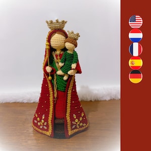 Patrón de crochet de Nuestra Señora de Den Bosch - Patrón de crochet de la Virgen María - Patrón de crochet de Jesús - Amigurumi de Santa María - Crochet católico