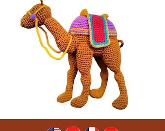 Häkelanleitung - Patrón ganchillo Camello para belén - Camel Häkelanleitung - Modèle crochet Chameau de la Nativité