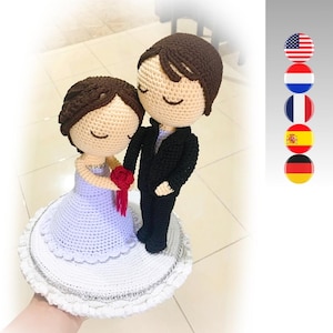 Forever love digitaal trouw bruid en bruidegom haakpatroon in Nederlands