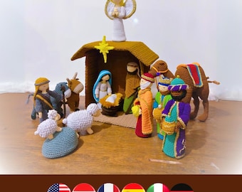 The Craftygenesindonesia nativity set digital Christmas crochet pattern