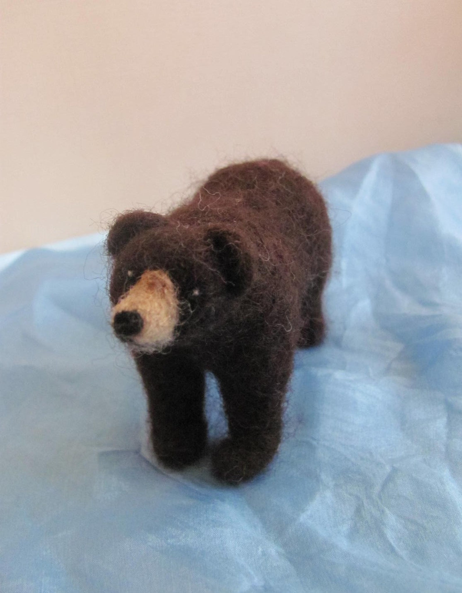 Needle Felted Black Bear Etsy Canada