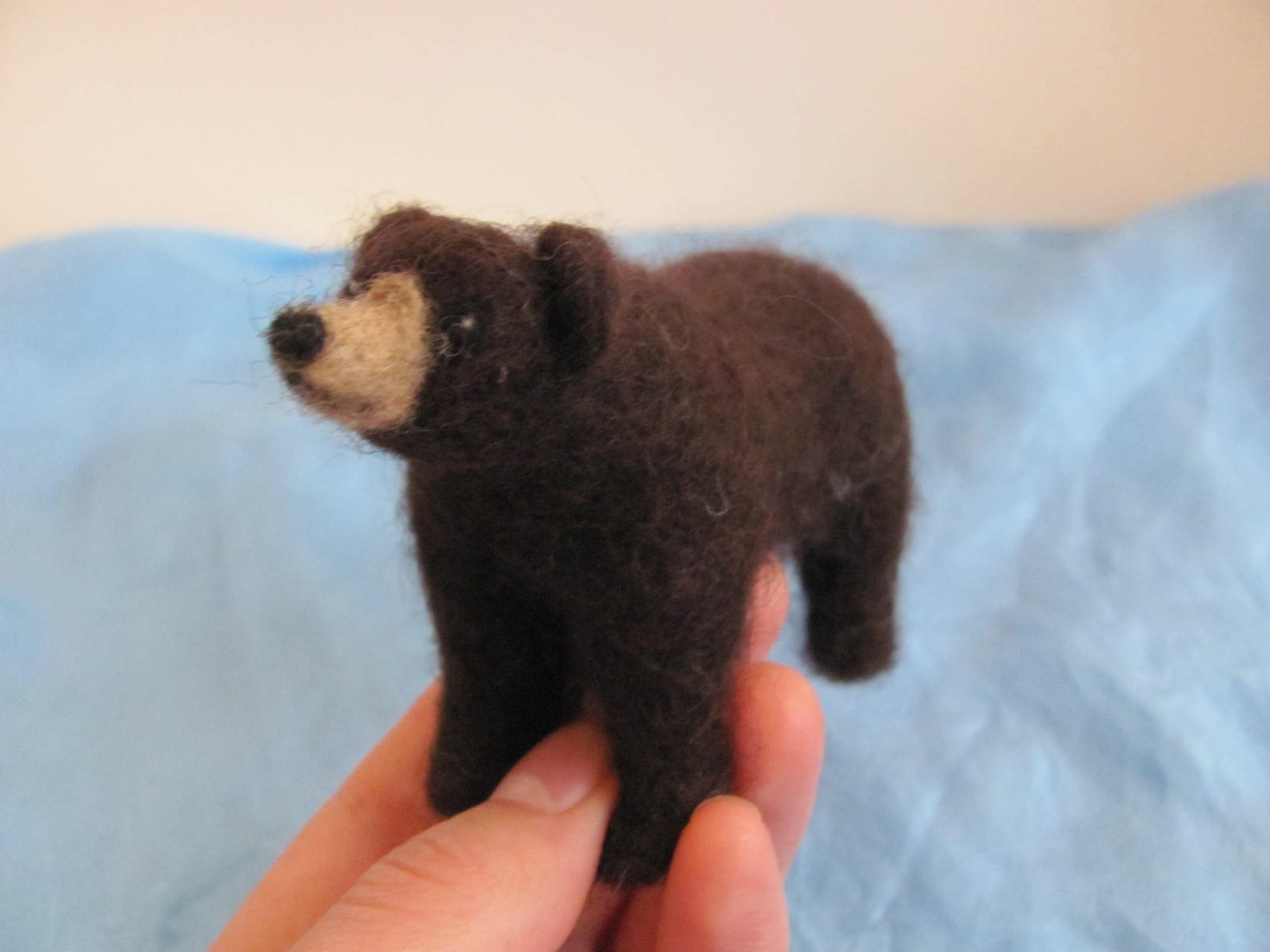 Needle Felted Black Bear Etsy Canada