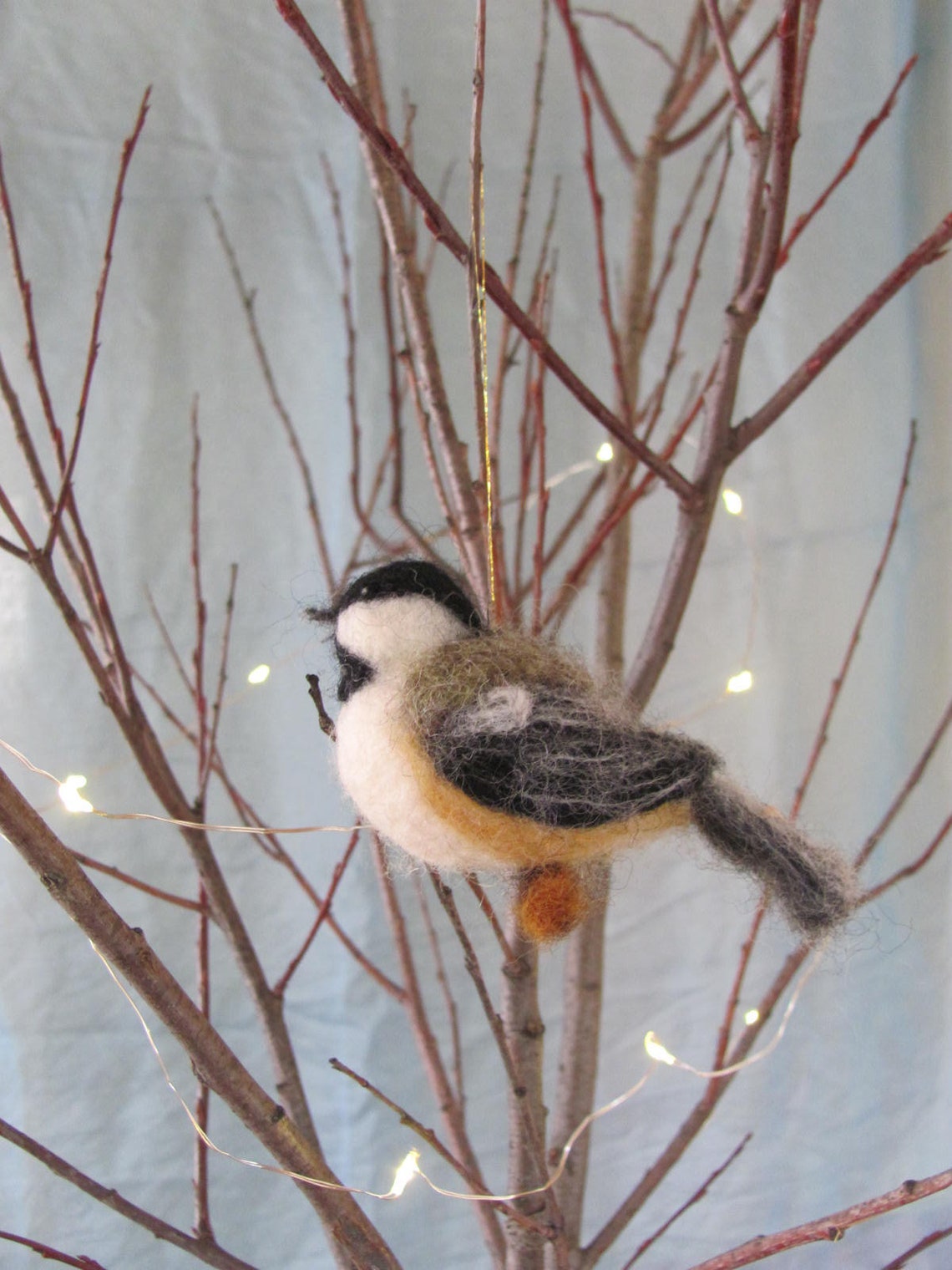 Needle Felted Chickadee Ornament Etsy Canada