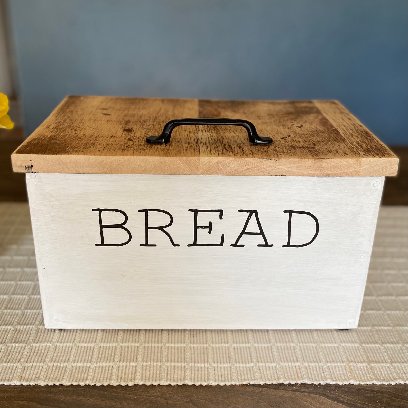 Custom Made Wood Bread Box. Farmhouse Bread Box. Kitchen Etsy