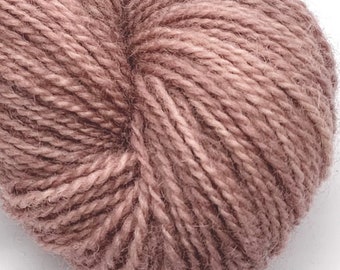 Dusty Rose Pink Yarn, Hand dyed, 100% Wool, 2 ply yarn