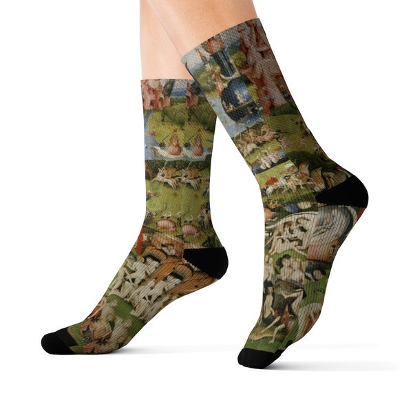 Garden of Earthly Delights by Hieronymus Bosch Art Socks | Aesthetic Accessories | Gift for Artists and Art lovers | Statement piece