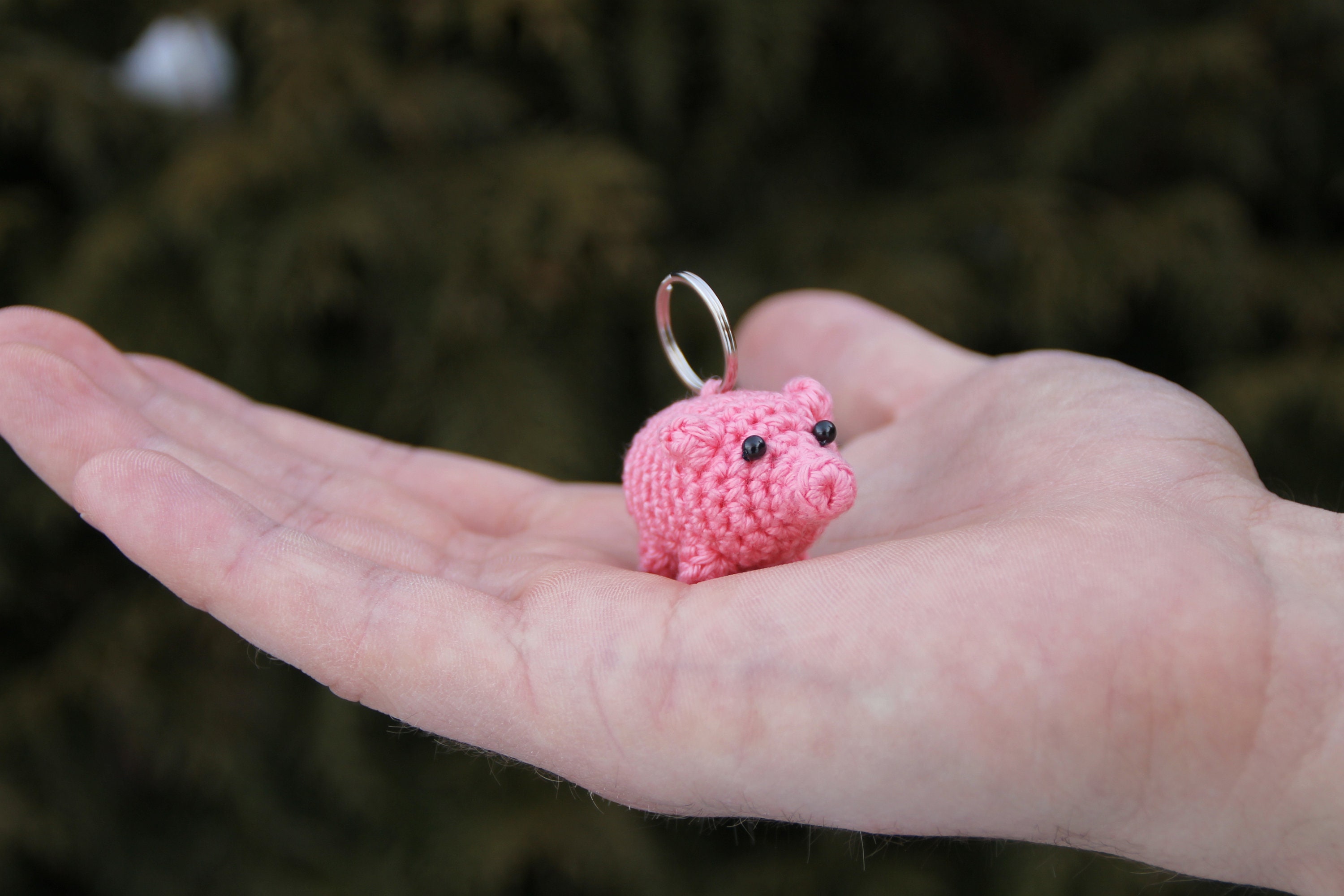 Schlüsselanhänger Glücksschweinchen gehäkelt | Etsy