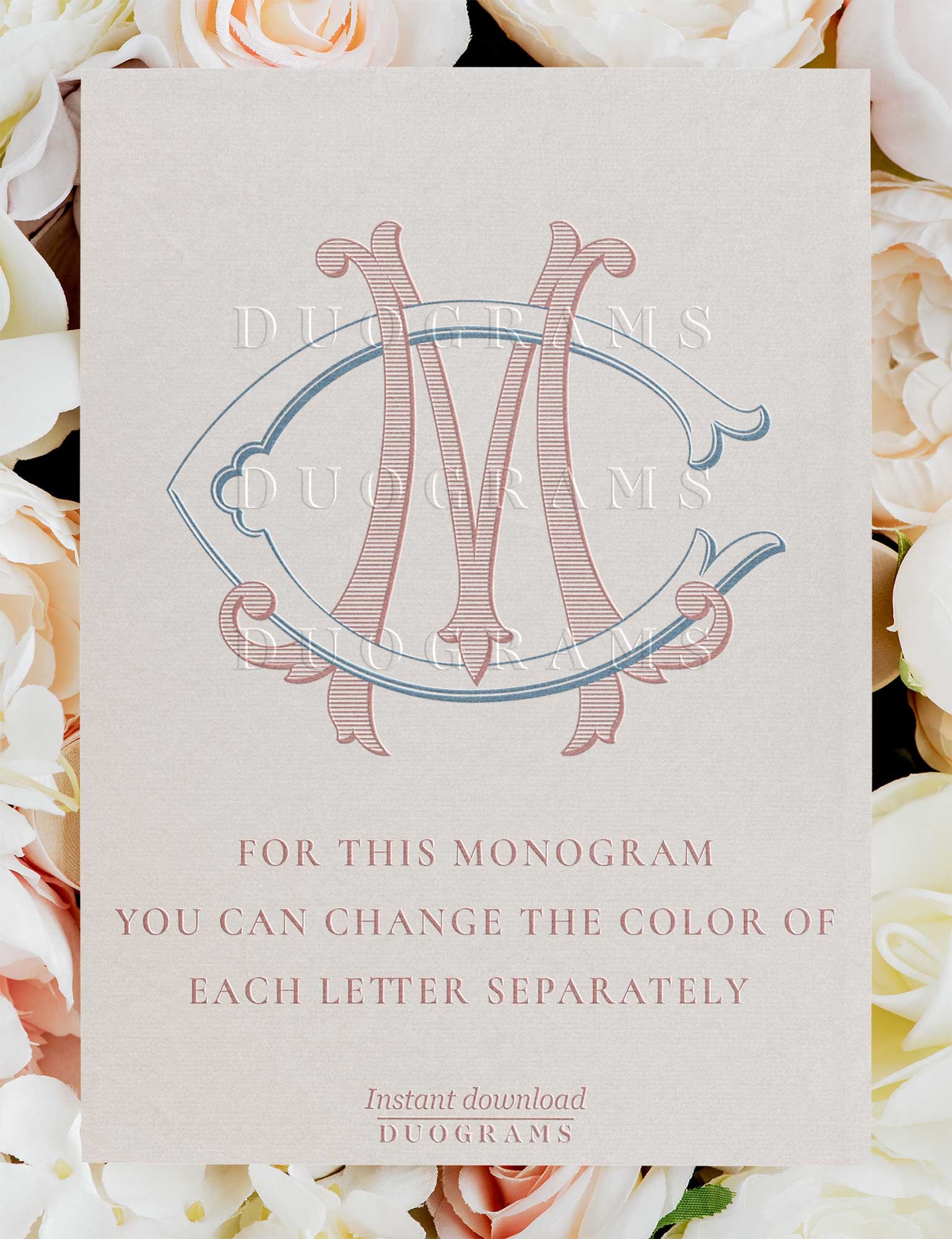 CM MC Wedding Monogram Logo Design C M M C Two Letter Monogram Initials ...
