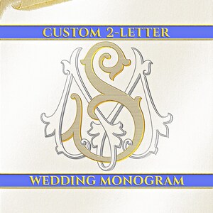 Custom 2-Letter Wedding Monogram Logo – Classic Interlocking Design (Digital Download, SVG & PNG)